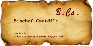 Bischof Csatád névjegykártya